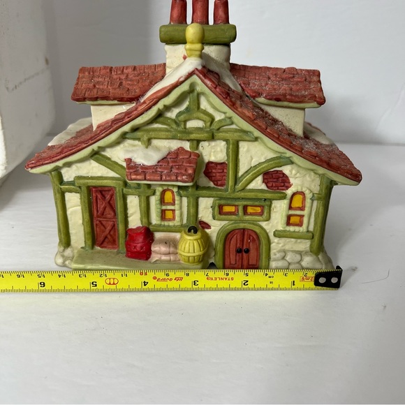 VTG Santakin's Village Chubby's Bakery Porcelain Christmas Home Decor with Box - Picture 6 of 12